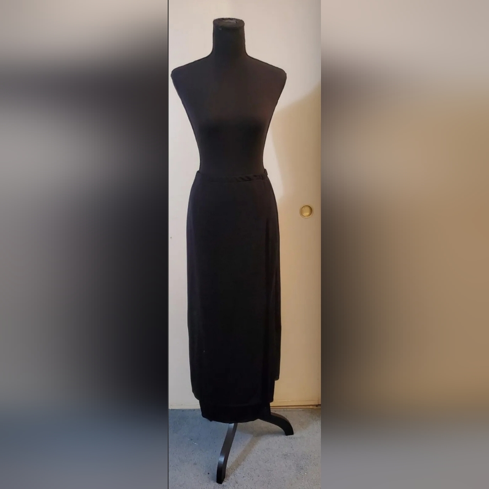 Chacok Vintage Maxi Skirt Black Made In France Womens Size 1